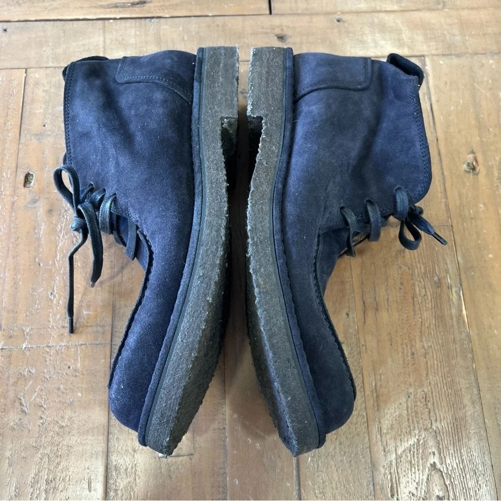 Vince Suede Chukka Boots Men’s 8.5 Blue Ankle Lace Up Preppy Casual Leather